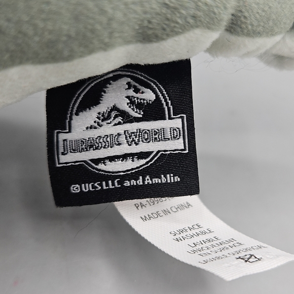 Mattel Jurassic World Roaring Velociraptor Dinosaur Plush 2022 Green Red 5" - Picture 7 of 7